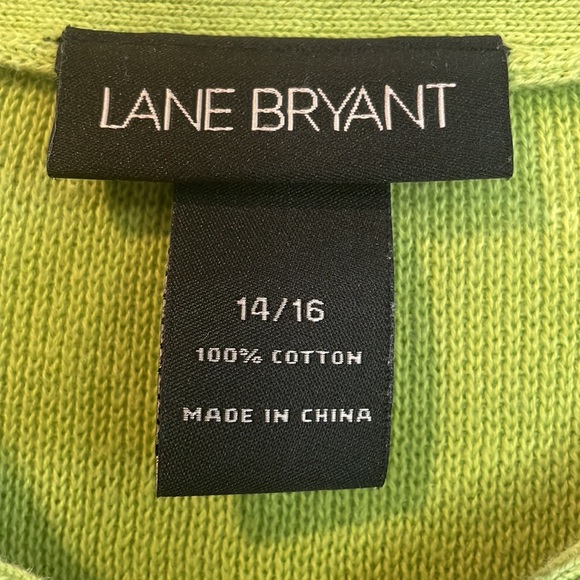 💚Lime green button up Lane Brant 14/16 sweater - Picture 2 of 9